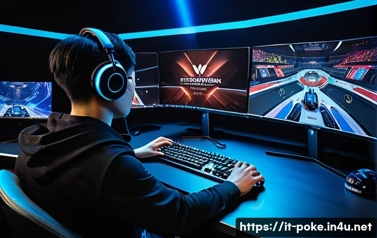 지우의 주요 라이벌  신오 리그 대결 리뷰 - A dynamic esports competition scene featuring Jiwoo, a skilled player in his early 20s wearing sleek...
